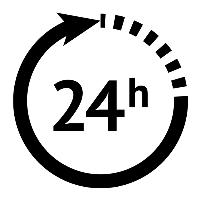 Clock icon symbolizing round-the-clock help for injury victims in Georgia.